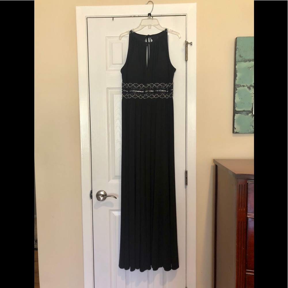 Black Beaded Formal Prom Dress